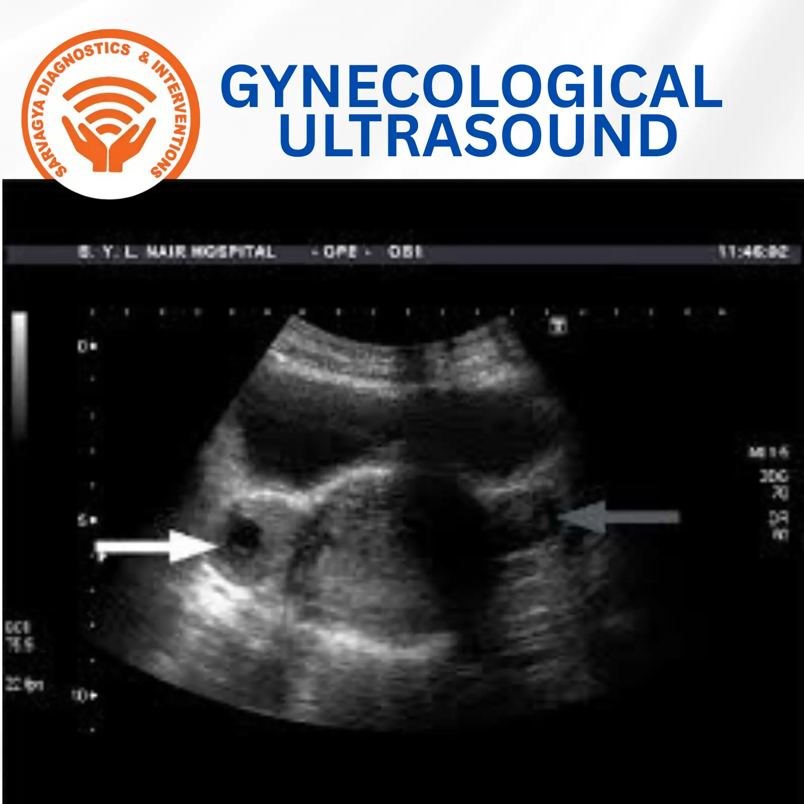 Male doctor standing with arms crossed in corrirdor